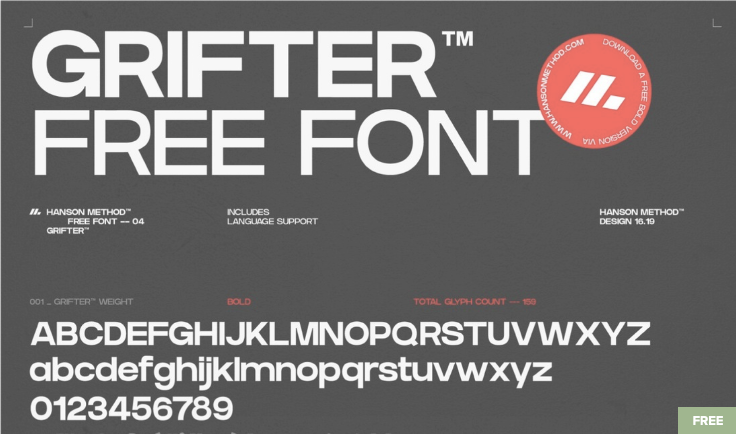 grifter book font