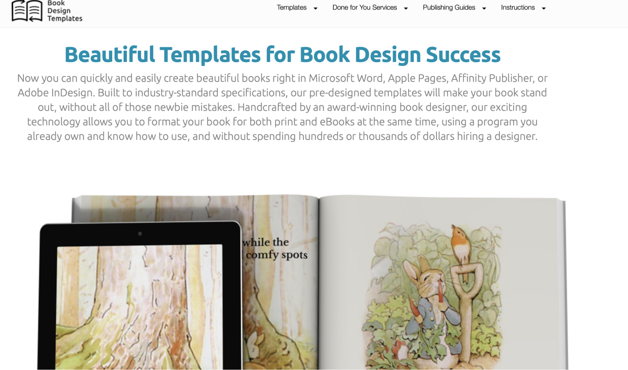 book design templates