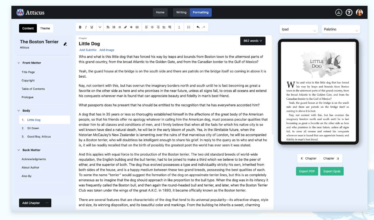 atticus ebook writer app