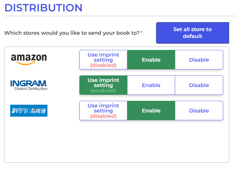 distribution stores print-on-demand