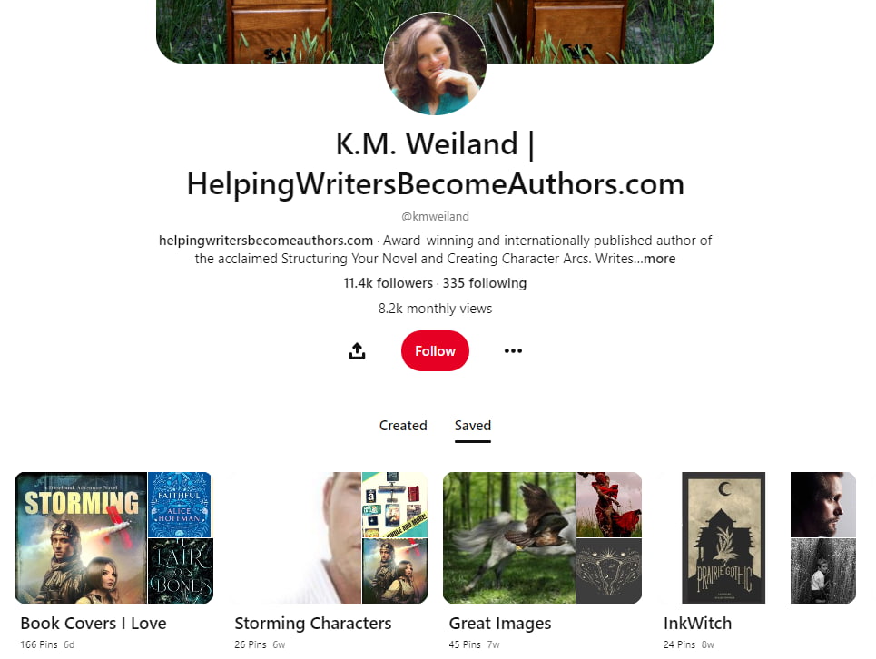 K.M. weiland authors on pinterest