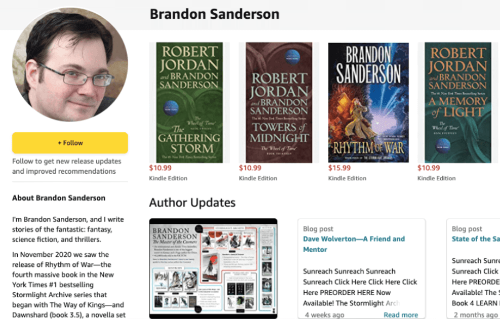 amazon author page