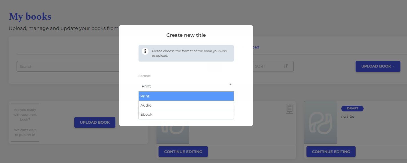 choose book format publishdrive