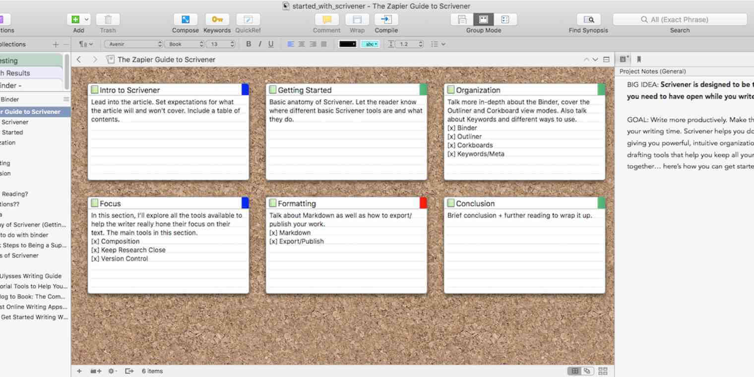 monograph template scrivener windows