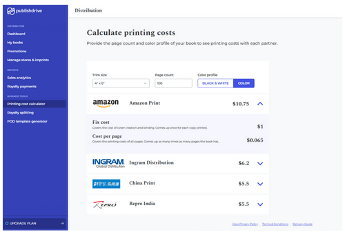 Printing Store Costs
