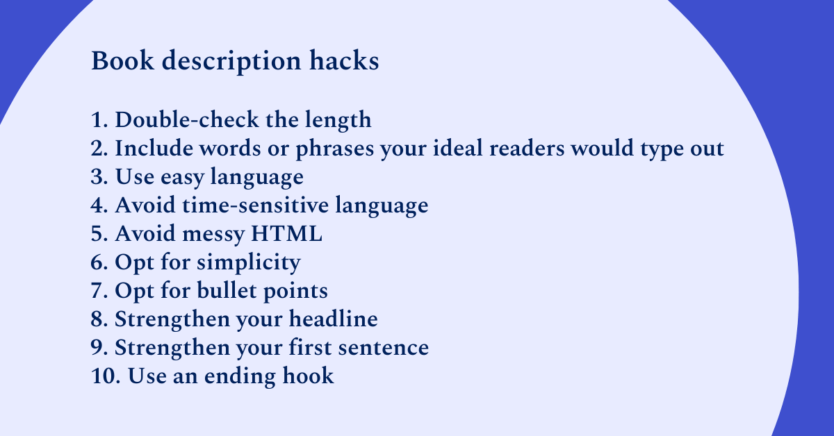 book description hacks