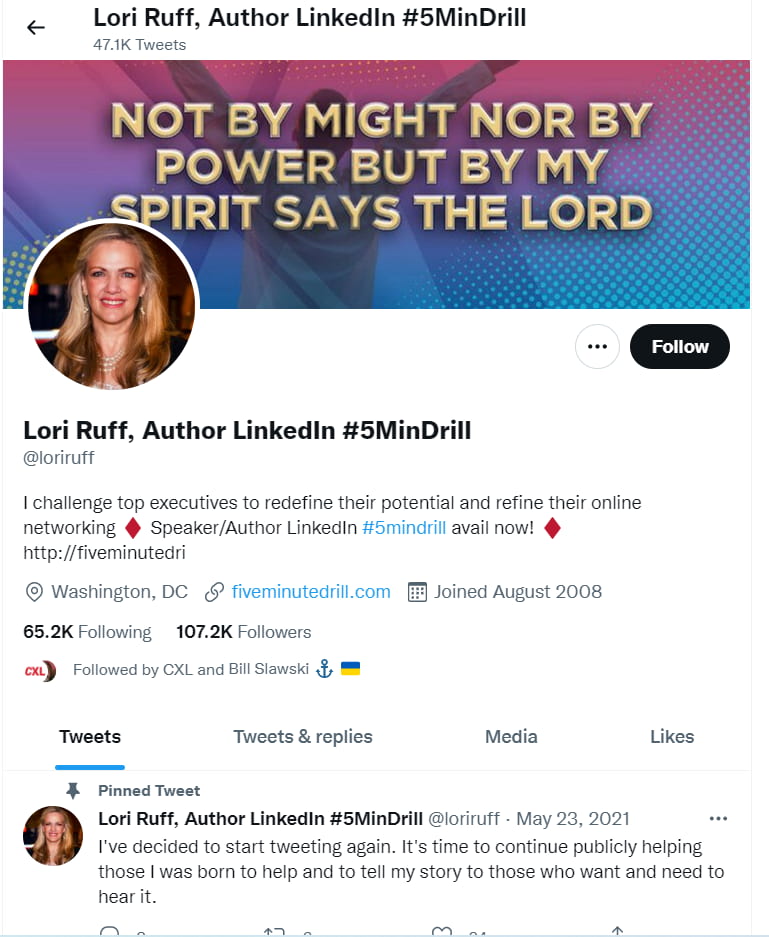 Lori Ruff author on twitter