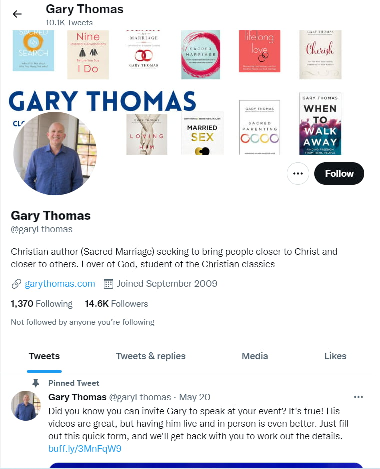 gary thomas author on twitter