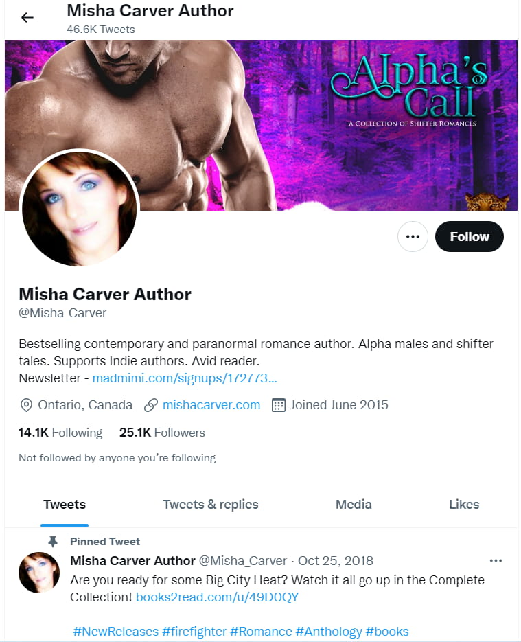 misha carver author on twitter