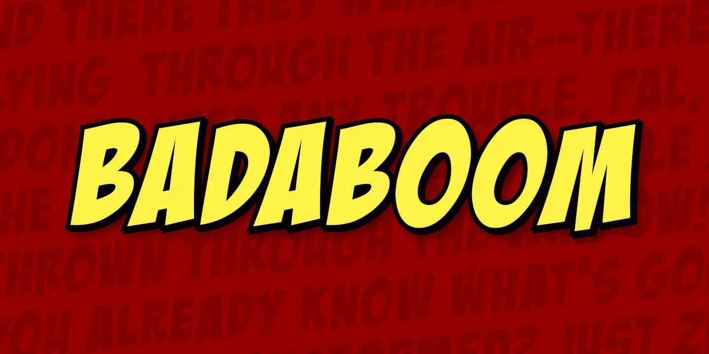 badaboom comic book font