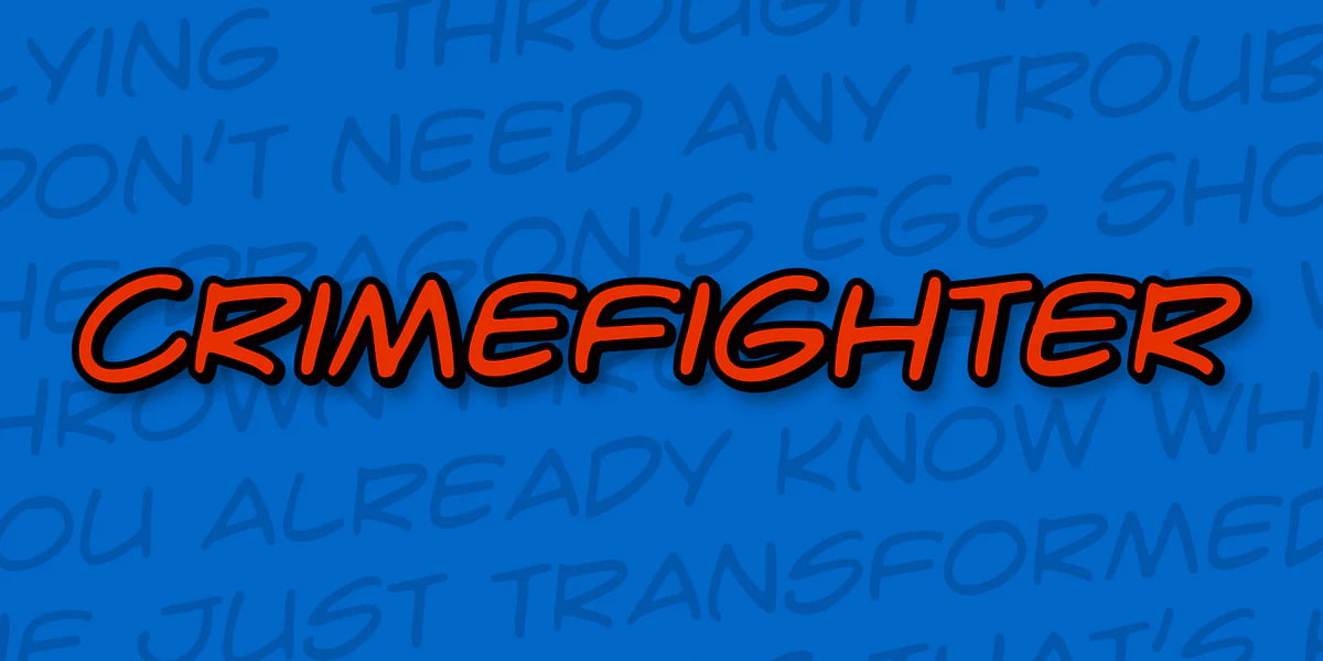 crime fighter superhero font