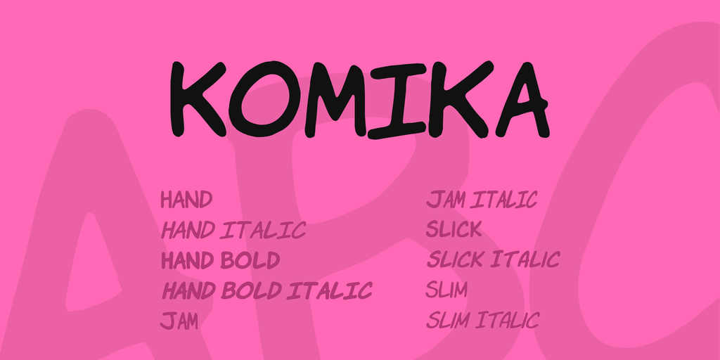 komika font