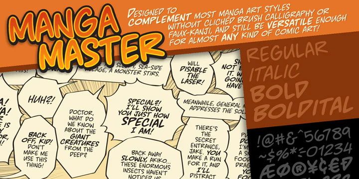 manga master font