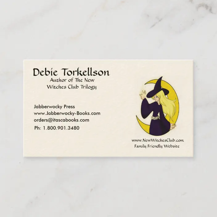 author business card example