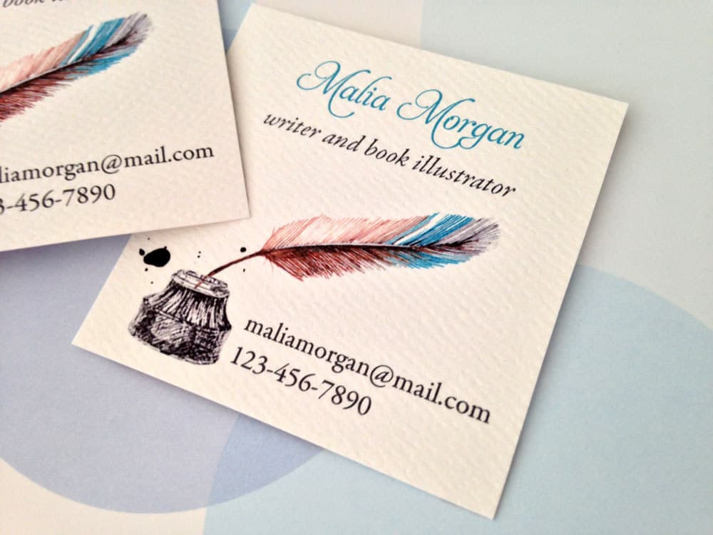 author business card