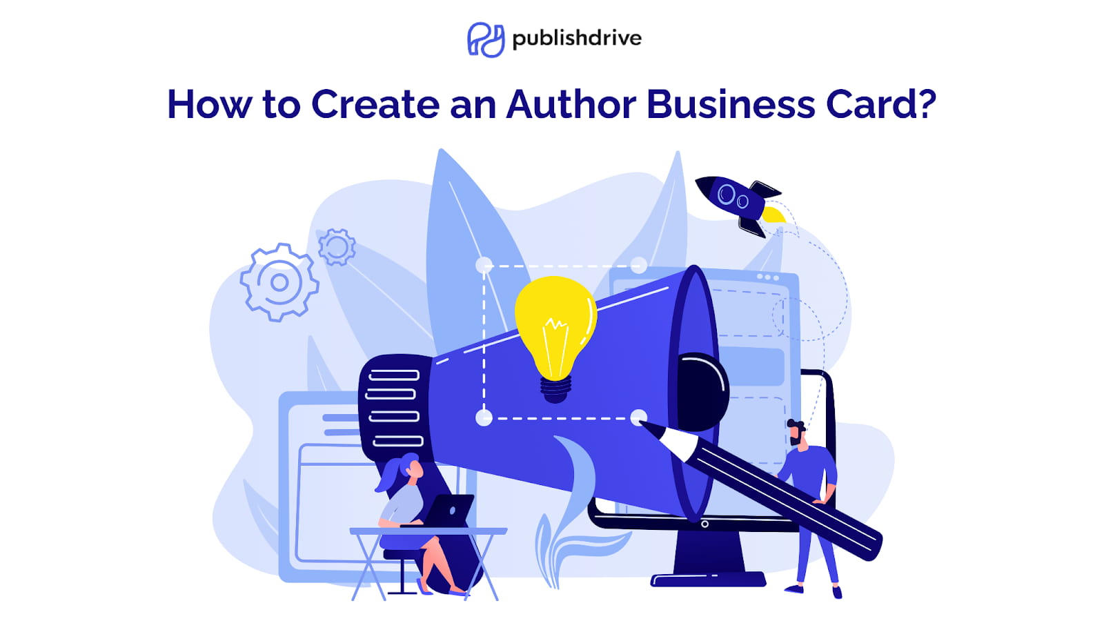 how to create an author business card