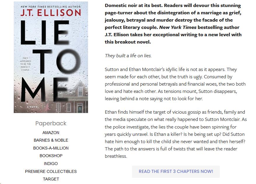 j t ellison author website