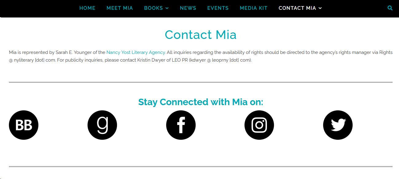 mia sosa author website