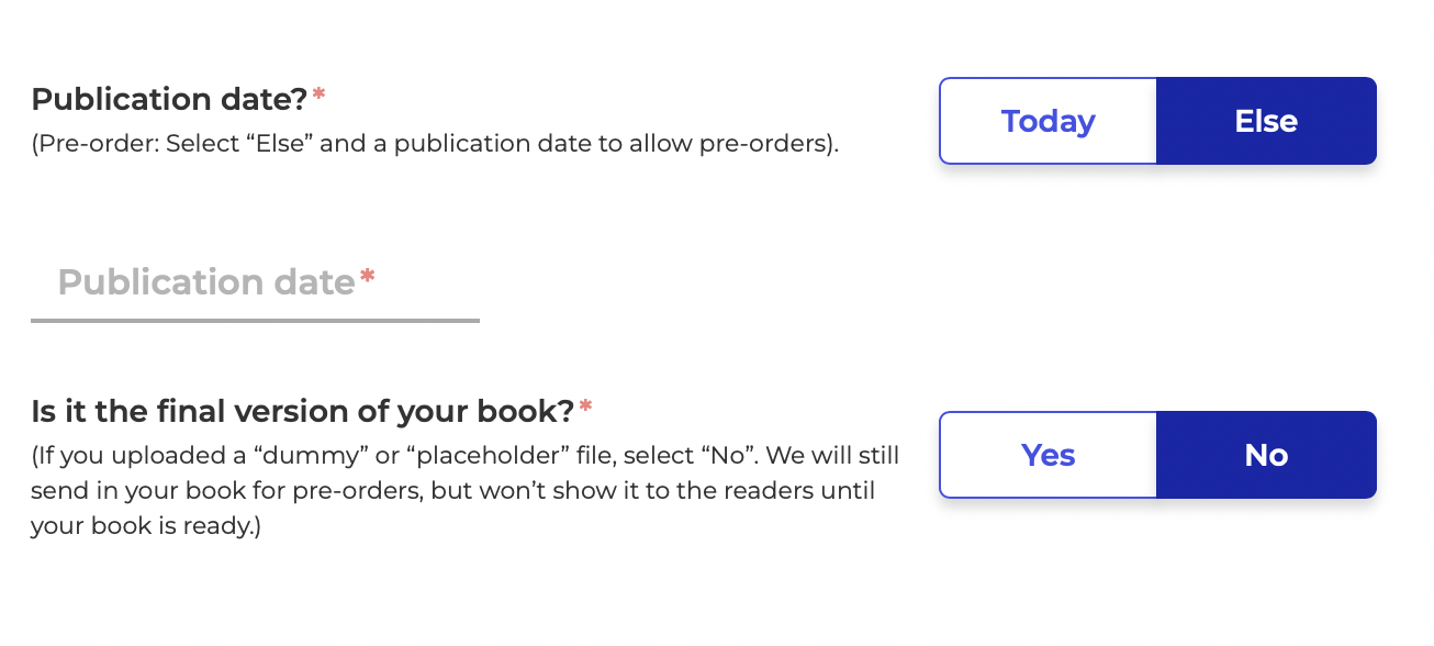 set the pre-order publishdrive