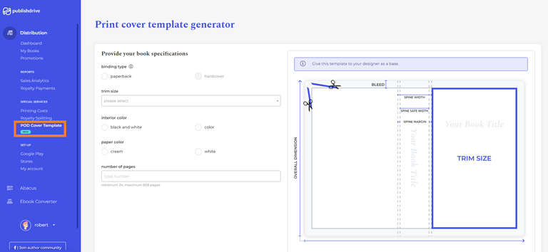 Print Cover Template Generator PublishDrive Print Cover Template Generator PublishDrive