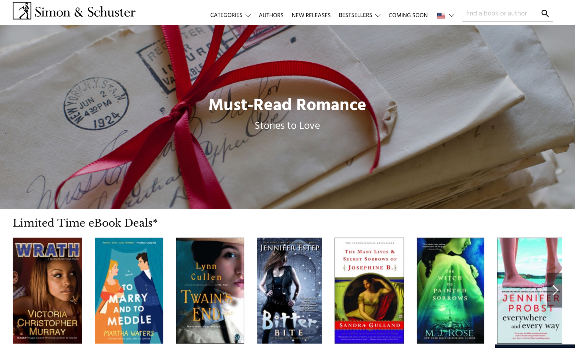 Simon & Schuster romance publisher