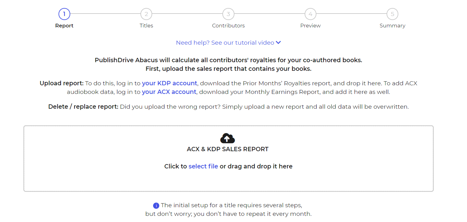 upload royalties report