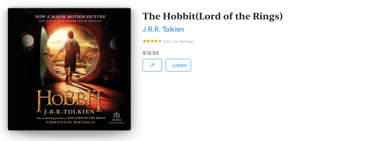 Lo Hobbit su Apple Books