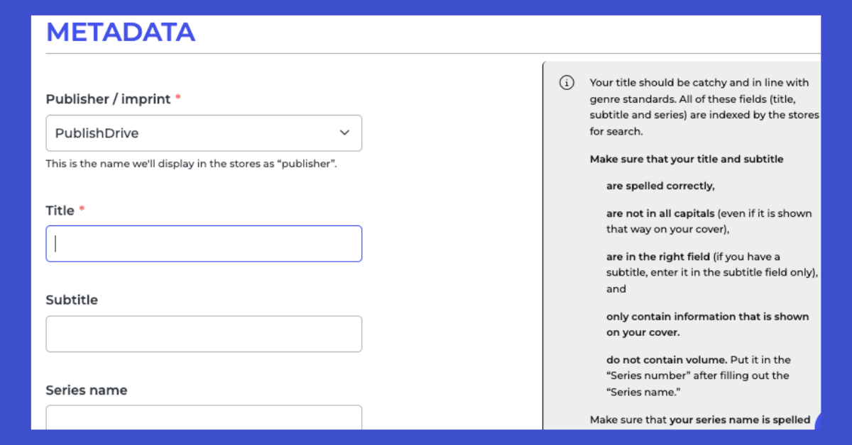 book metadata