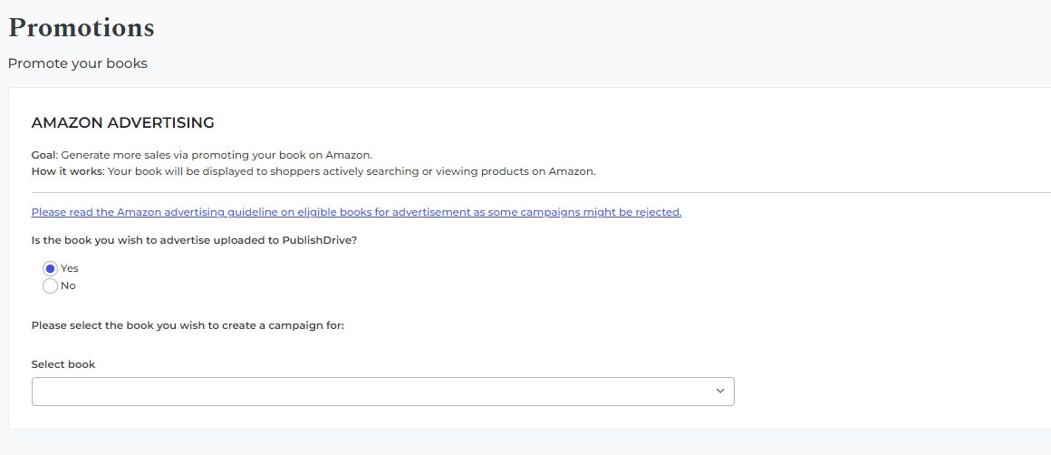 amazon ads with publishdrive