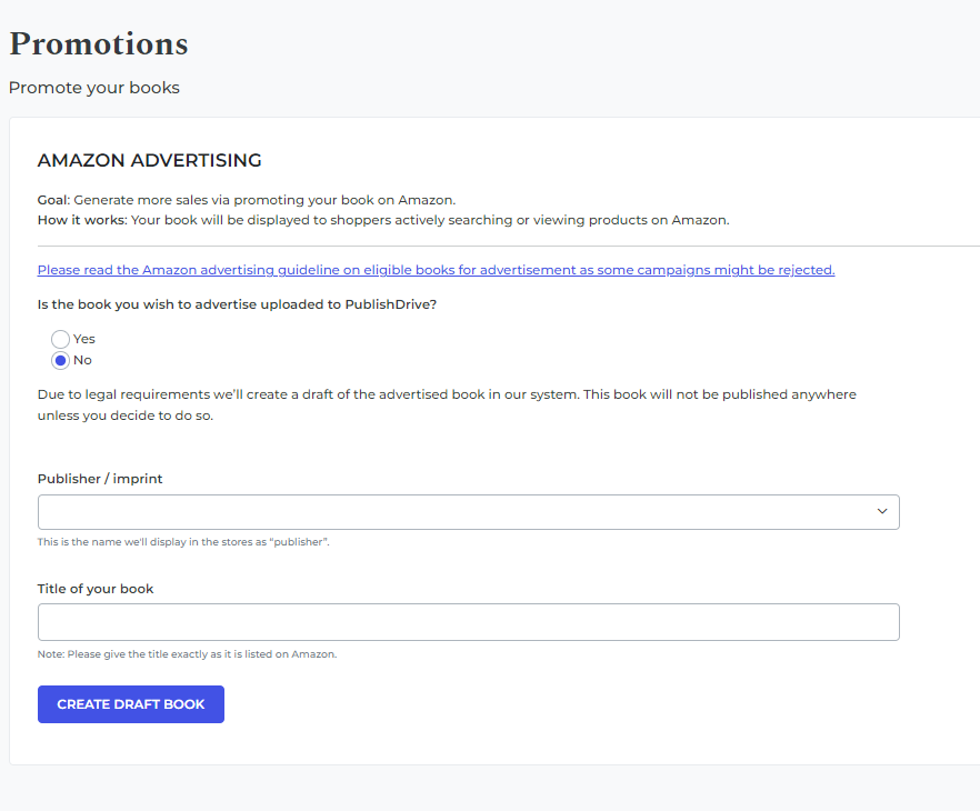 publishdrive amazon ads tool