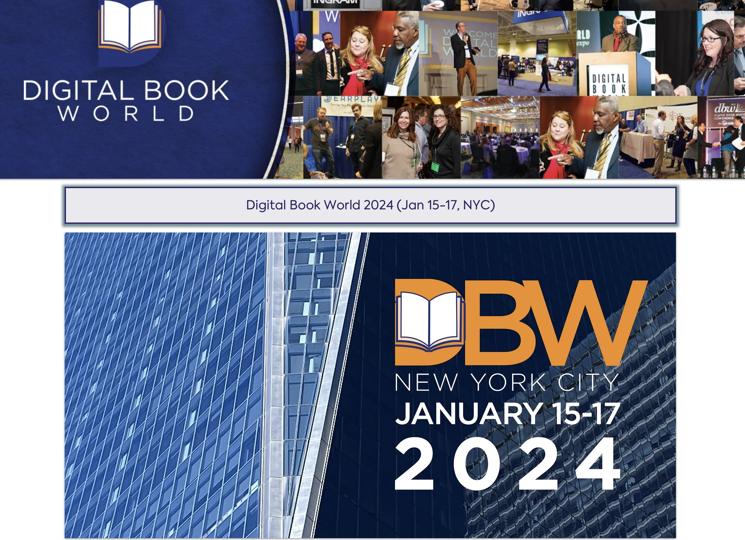 author conferences digital book world