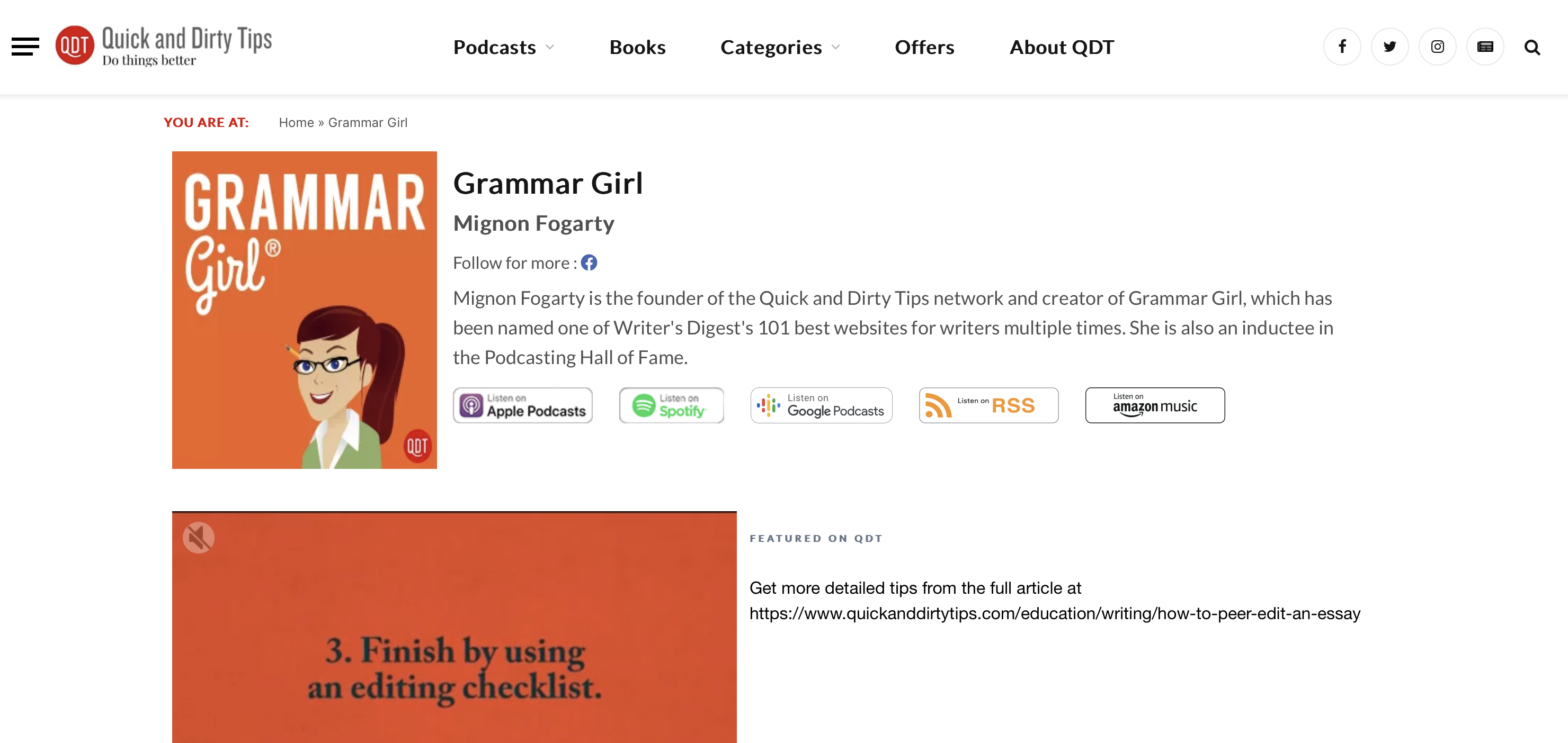 podcasts for authors grammar girl