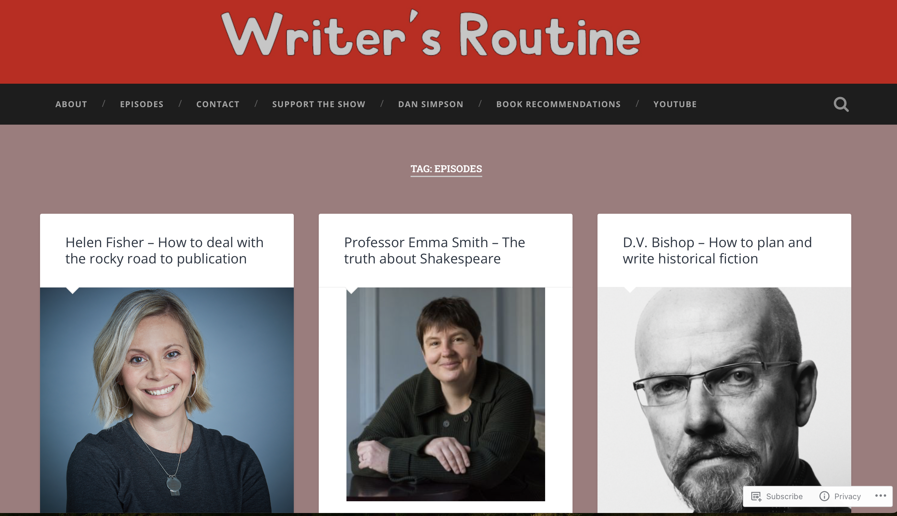 podcasts for authors writer routine