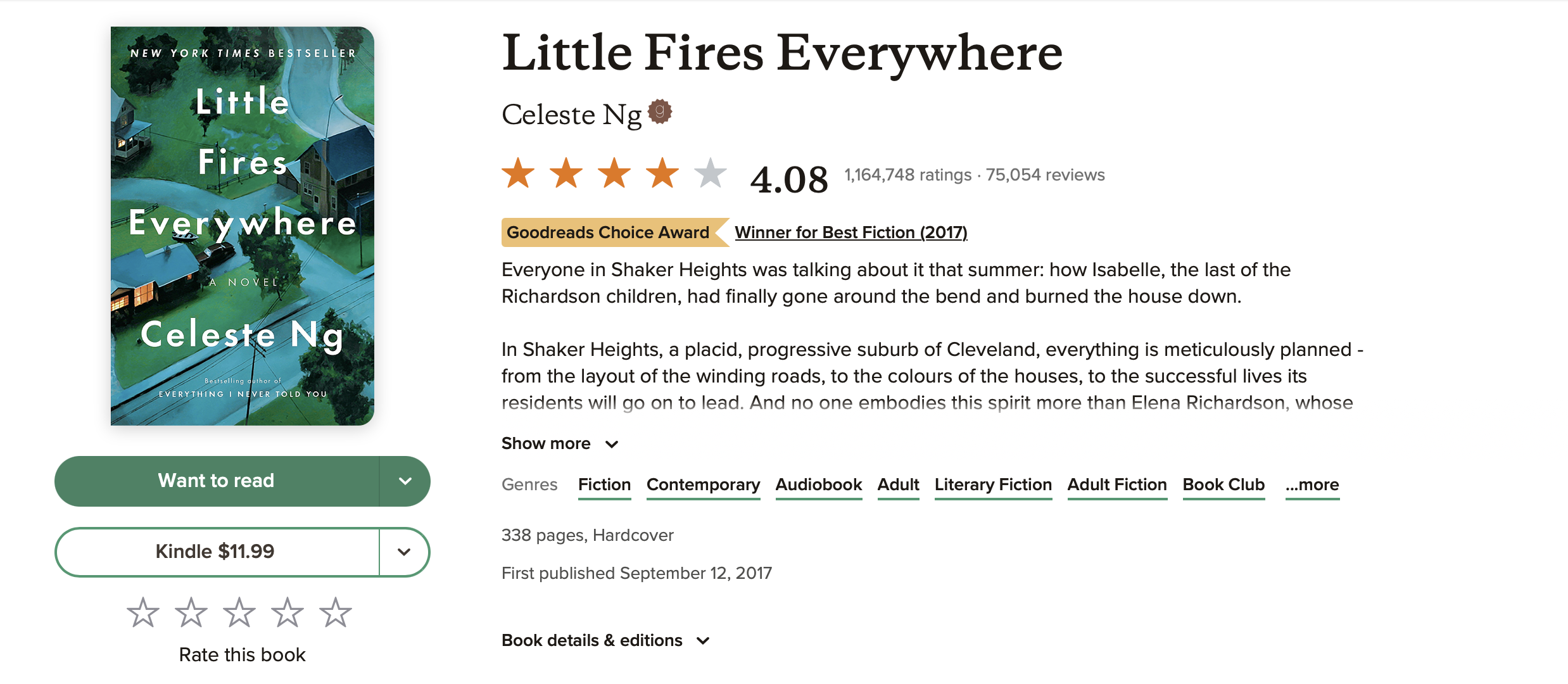 little fires everywhere best book for book clubs