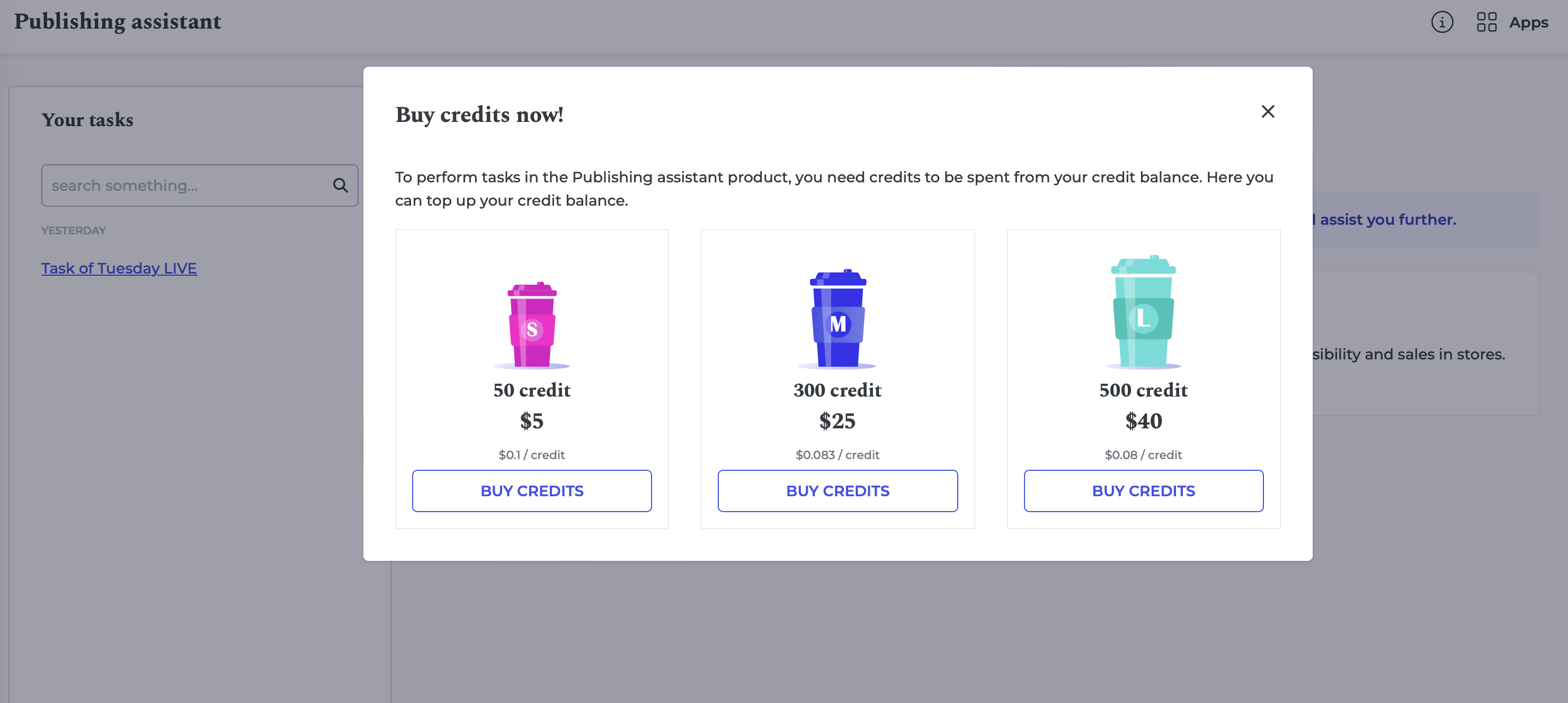 publishdrive publishing assistant credits chart