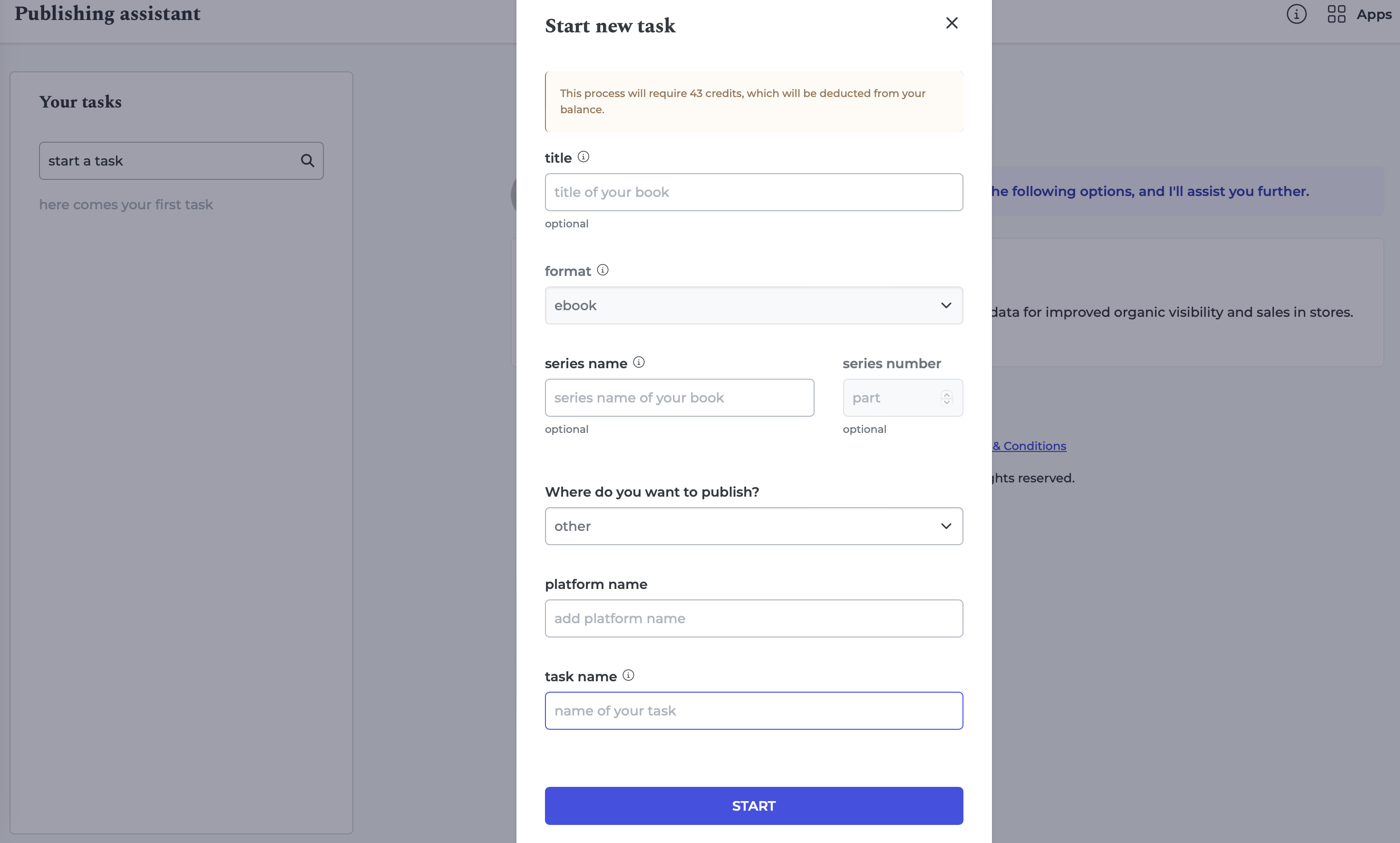 publishing assistant publishdrive initial data 