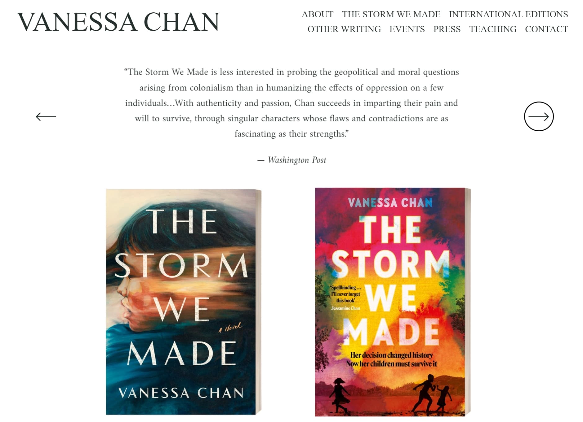 author website Vanessa Chan