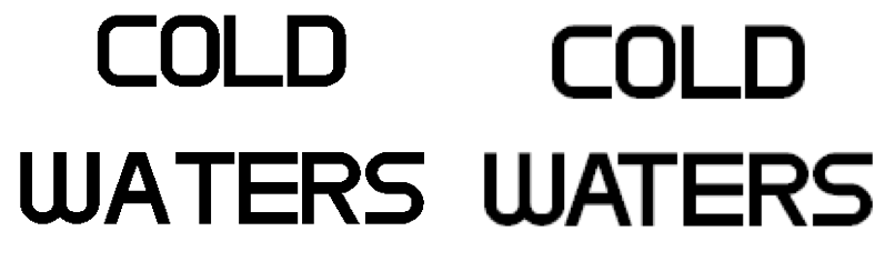 Cold Waters font book cover example