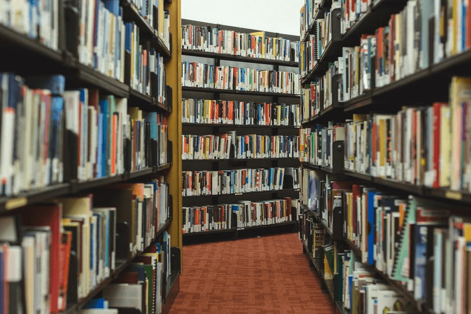 History of books, library